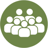 Picto avec un groupe de plusieurs personnes